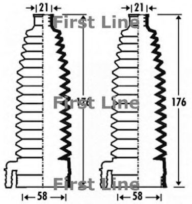 Пыльник, рулевое управление FIRST LINE FSG3281