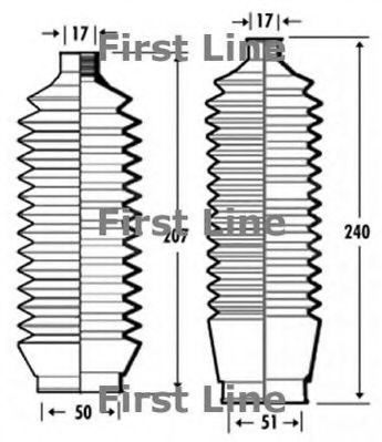 Пыльник, рулевое управление FIRST LINE FSG3343