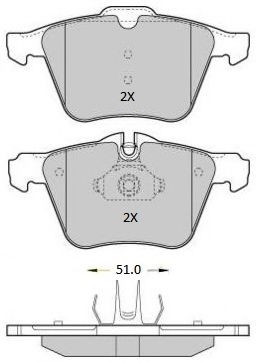 Комплект тормозных колодок, дисковый тормоз FREMAX FBP-1811