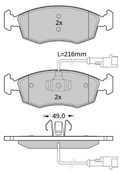 Комплект тормозных колодок, дисковый тормоз FREMAX FBP-1943