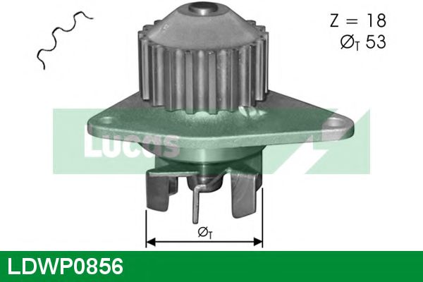 Водяной насос LUCAS ENGINE DRIVE LDWP0856