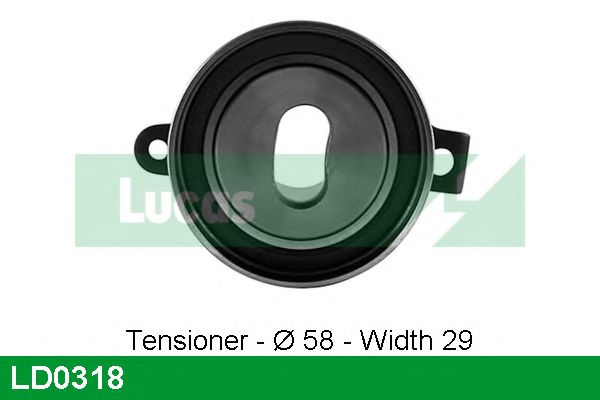 Натяжной ролик, ремень ГРМ LUCAS ENGINE DRIVE LD0318