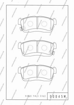 Комплект тормозных колодок, дисковый тормоз NPS PA612AF