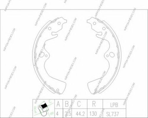 Комплект тормозных колодок NPS LS1907