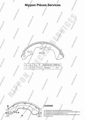 Комплект тормозных колодок NPS M350A38