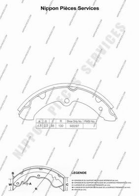 Комплект тормозных колодок NPS T350A74