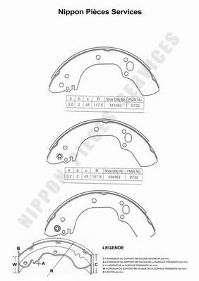 Комплект тормозных колодок NPS BS1031