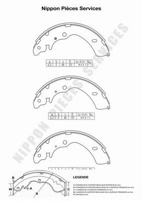 Комплект тормозных колодок NPS I350U03