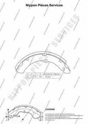 Комплект тормозных колодок NPS T350A04