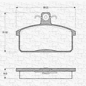 Комплект тормозных колодок, дисковый тормоз ASHUKI K012-11