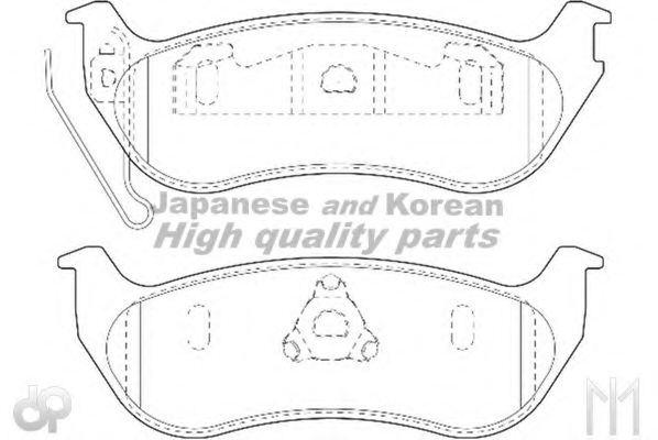 Комплект тормозных колодок, дисковый тормоз ASHUKI US104238