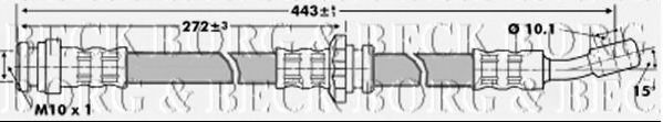 Тормозной шланг BORG & BECK BBH6824