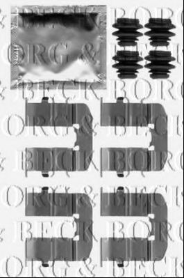 Комплектующие, колодки дискового тормоза BORG & BECK BBK1264