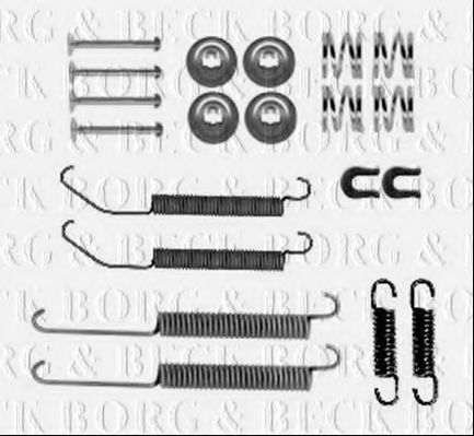 Комплектующие, колодки дискового тормоза BORG & BECK BBK6334