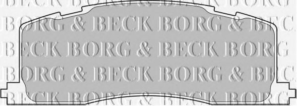 Комплект тормозных колодок, дисковый тормоз BORG & BECK BBP1593