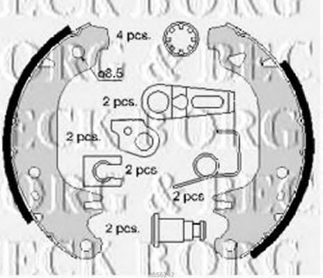 Комплект тормозных колодок BORG & BECK BBS6242