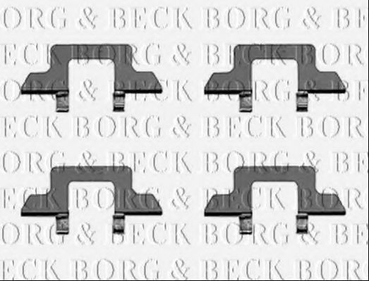 Комплектующие, колодки дискового тормоза BORG & BECK BBK1220