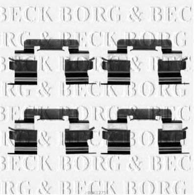 Комплектующие, колодки дискового тормоза BORG & BECK BBK1275
