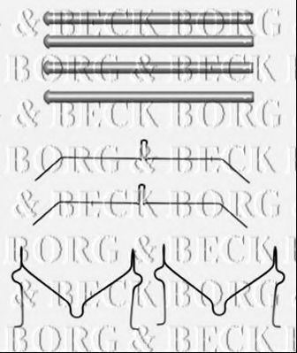 Комплектующие, колодки дискового тормоза BORG & BECK BBK1491