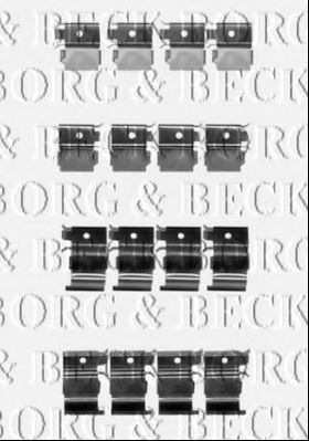 Комплектующие, колодки дискового тормоза BORG & BECK BBK1493