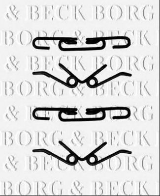 Комплектующие, колодки дискового тормоза BORG & BECK BBK1494