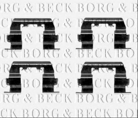 Комплектующие, колодки дискового тормоза BORG & BECK BBK1535