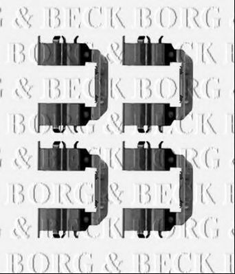 Комплектующие, колодки дискового тормоза BORG & BECK BBK1549