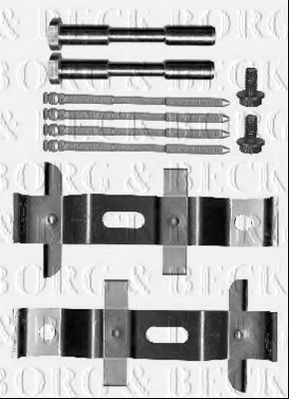 Комплектующие, колодки дискового тормоза BORG & BECK BBK1598