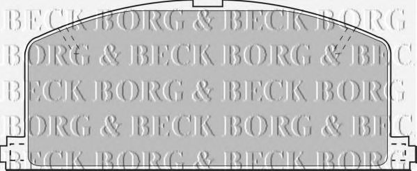 Комплект тормозных колодок, дисковый тормоз BORG & BECK BBP1267