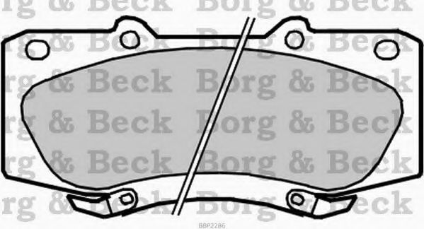 Комплект тормозных колодок, дисковый тормоз BORG & BECK BBP2286