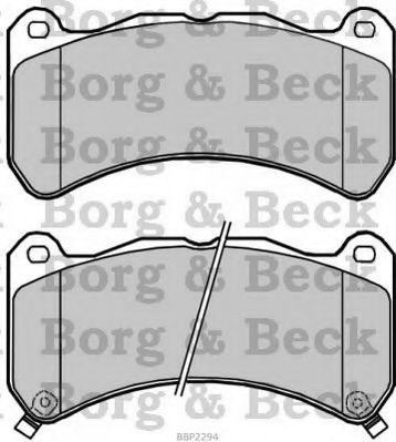 Комплект тормозных колодок, дисковый тормоз BORG & BECK BBP2294
