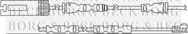 Сигнализатор, износ тормозных колодок BORG & BECK BWL3059