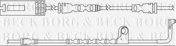 Сигнализатор, износ тормозных колодок BORG & BECK BWL3122