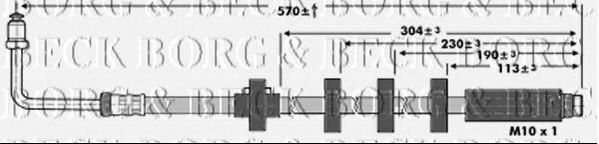 Тормозной шланг BORG & BECK BBH6906