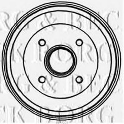 Тормозной барабан BORG & BECK BBR7205