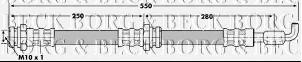 Тормозной шланг BORG & BECK BBH7064