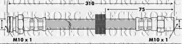 Тормозной шланг BORG & BECK BBH7188