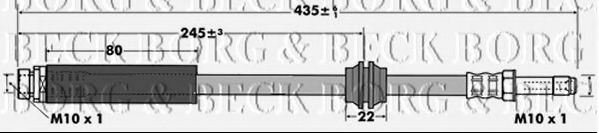 Тормозной шланг BORG & BECK BBH7430