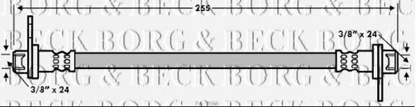 Тормозной шланг BORG & BECK BBH7566