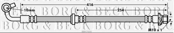 Тормозной шланг BORG & BECK BBH7600