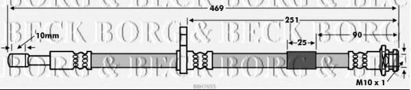 Тормозной шланг BORG & BECK BBH7655