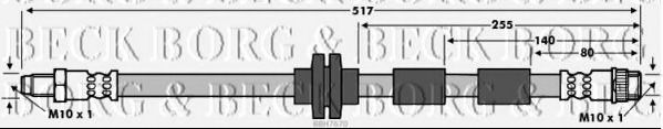 Тормозной шланг BORG & BECK BBH7670