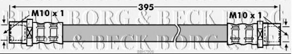Тормозной шланг BORG & BECK BBH7906