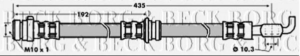 Тормозной шланг BORG & BECK BBH6038