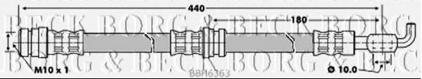 Тормозной шланг BORG & BECK BBH6363