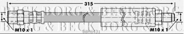 Тормозной шланг BORG & BECK BBH6431