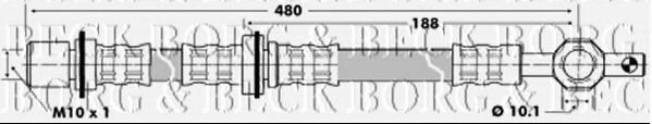 Тормозной шланг BORG & BECK BBH6443
