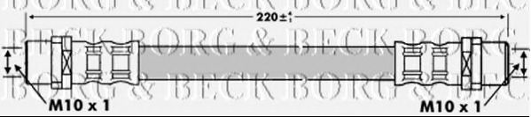 Тормозной шланг BORG & BECK BBH6748