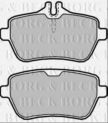 Комплект тормозных колодок, дисковый тормоз BORG & BECK BBP2366