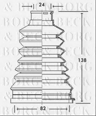 Пыльник, приводной вал BORG & BECK BCB2226